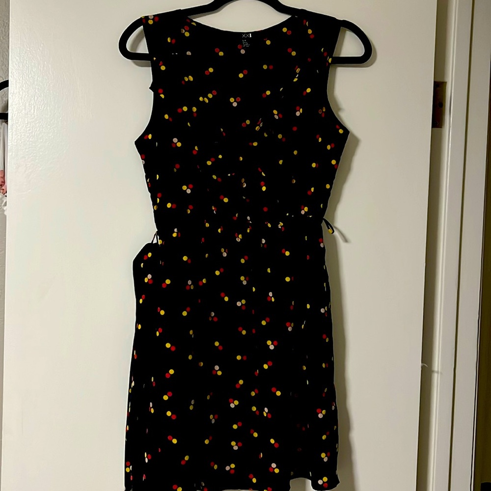Navy summer belted mini dress